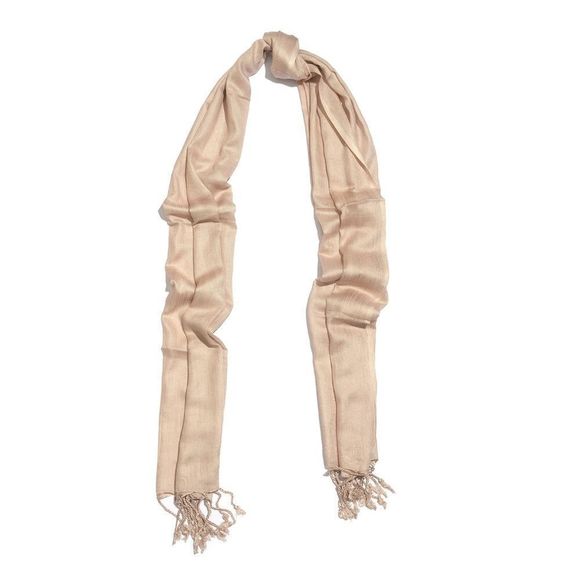 Scarf with Fringes Toasted Almond - Picture 3 of 4